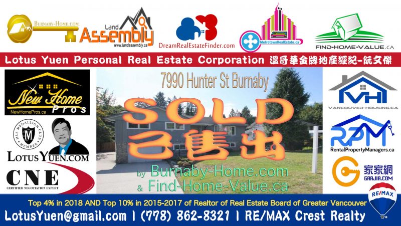 SOLD North House for Sale : 7990 HUNTER STREET Burnaby
